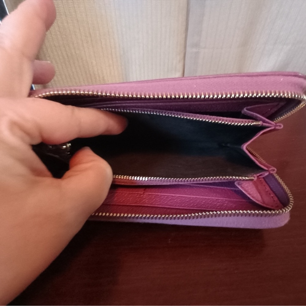 Gucci Monogram Long Wallet in Canvas with Purple Leather Edge coating - Picture 9 of 11